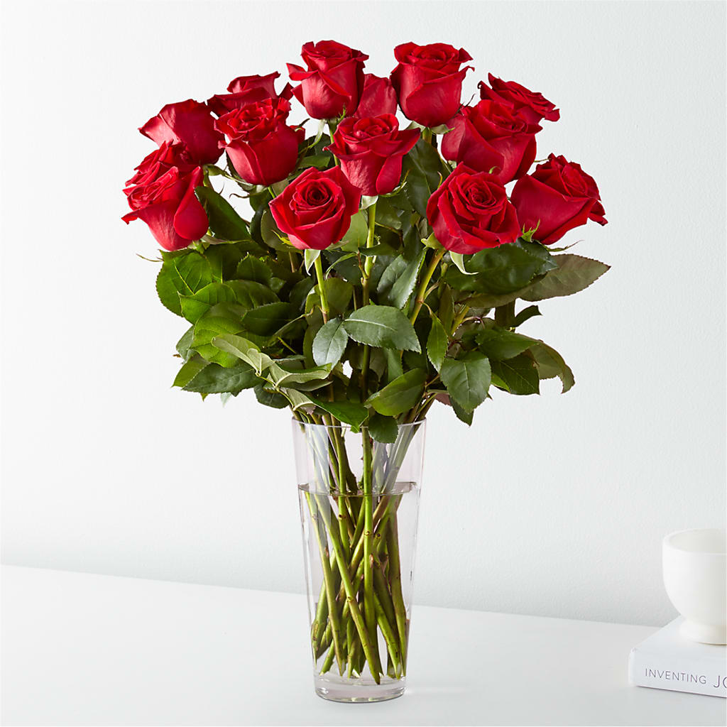 Long Stem Red Rose Bouquet – SHINKLES' FLOWER SHOP & GREENHOUSE, Temperance MI