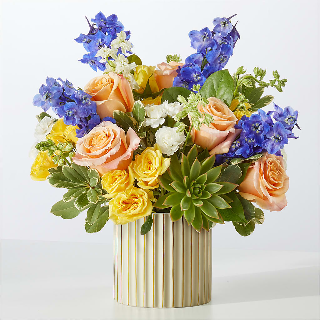 Cobalt Reverie Bouquet – SHINKLES' FLOWER SHOP & GREENHOUSE, Temperance MI
