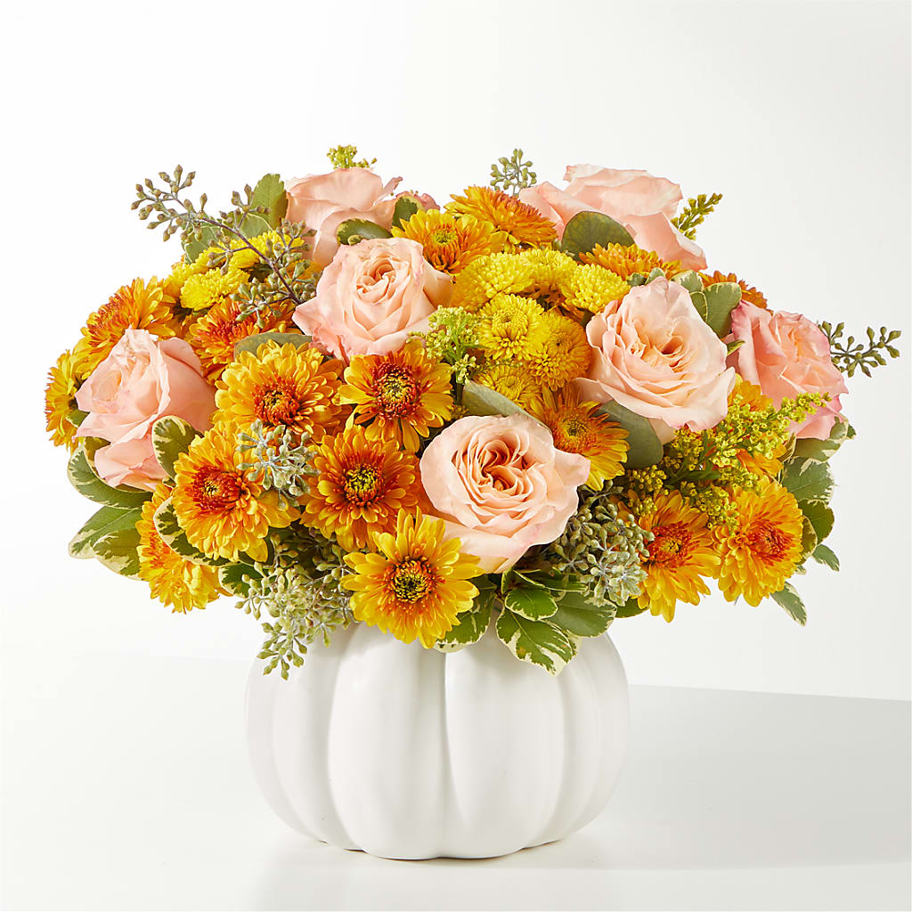 Peachy Pumpkin – SHINKLES' FLOWER SHOP & GREENHOUSE, Temperance MI