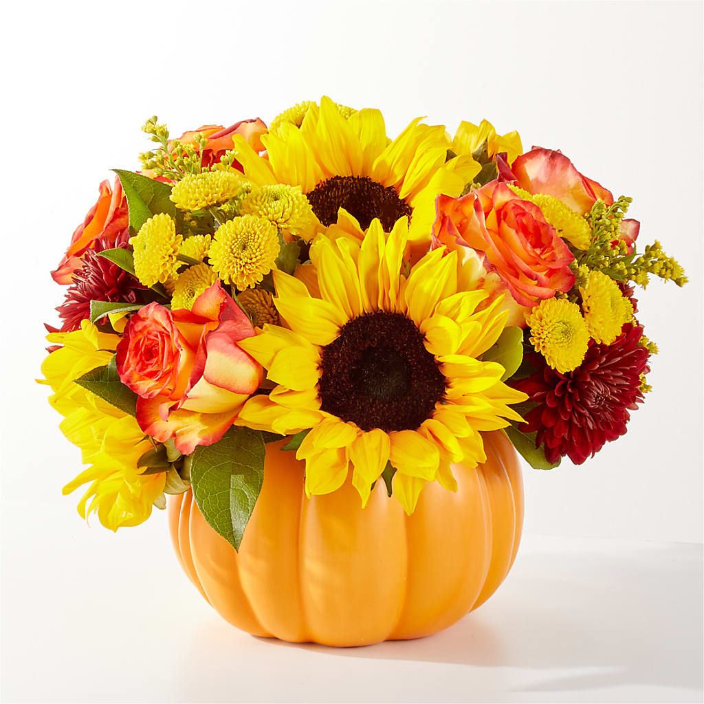 Golden Gourd Pumpkin Bouquet – SHINKLES' FLOWER SHOP & GREENHOUSE, Temperance MI