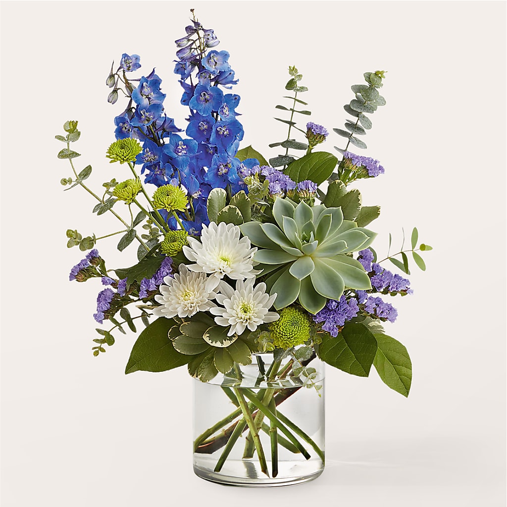 Cerulean Waves Bouquet – SHINKLES' FLOWER SHOP & GREENHOUSE, Temperance MI