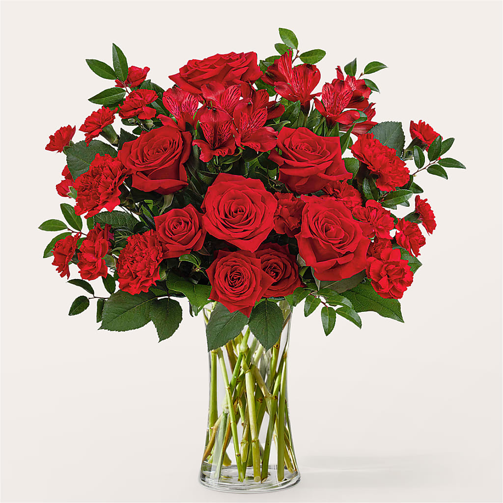 Brilliant Ruby Bouquet – SHINKLES' FLOWER SHOP & GREENHOUSE, Temperance MI