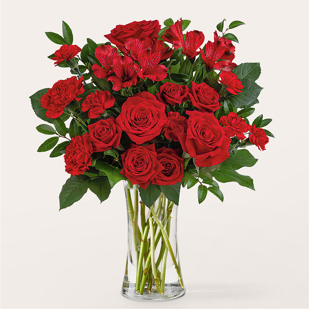 Brilliant Ruby Bouquet – SHINKLES' FLOWER SHOP & GREENHOUSE, Temperance MI