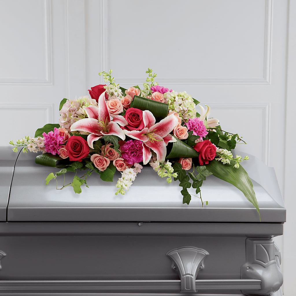 Splendid Grace Casket Spray – SHINKLES' FLOWER SHOP & GREENHOUSE, Temperance MI