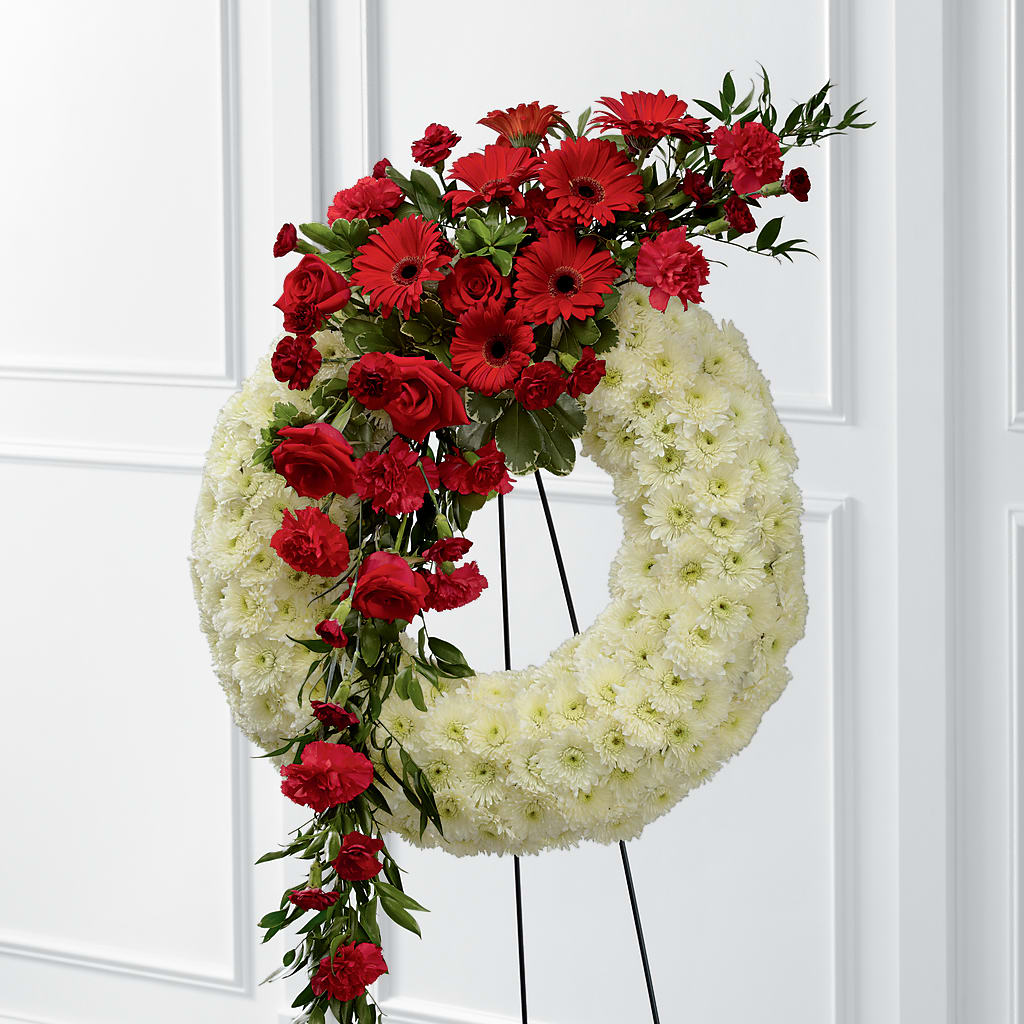 Graceful Tribute Wreath – SHINKLES' FLOWER SHOP & GREENHOUSE, Temperance MI