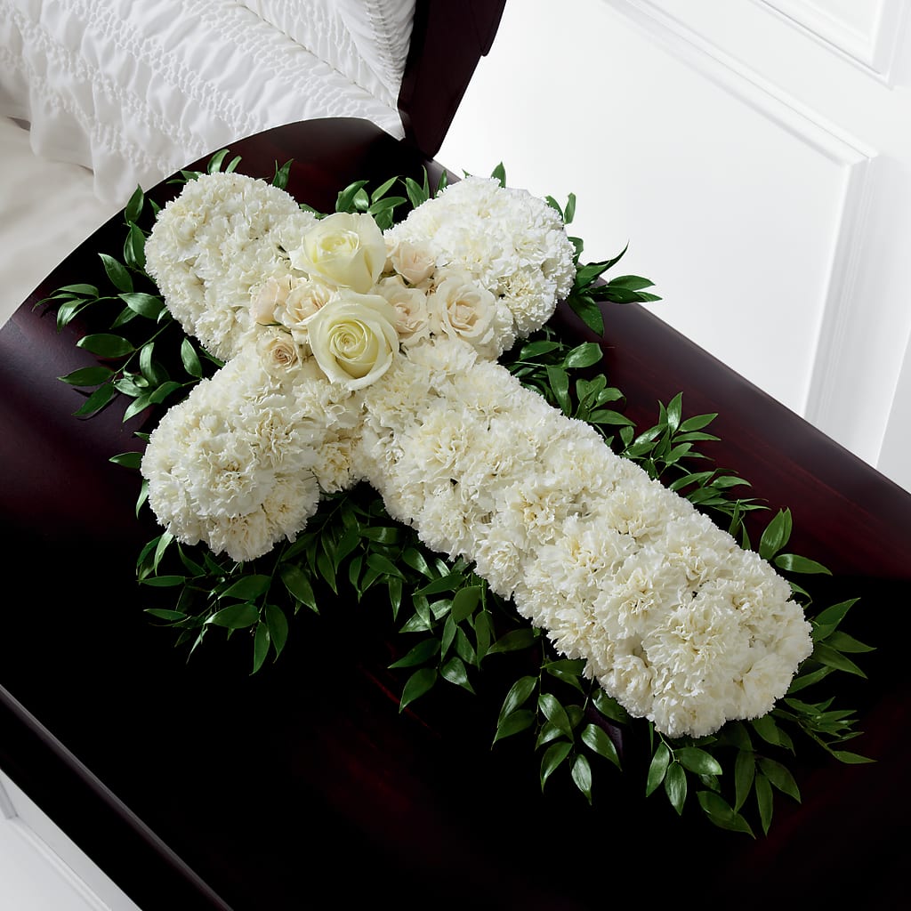 Peaceful Memories Casket Spray (Standard) – SHINKLES' FLOWER SHOP & GREENHOUSE, Temperance MI