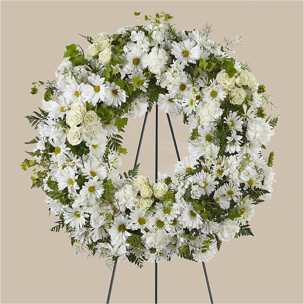 Faithful Wishes Wreath – SHINKLES' FLOWER SHOP & GREENHOUSE, Temperance MI