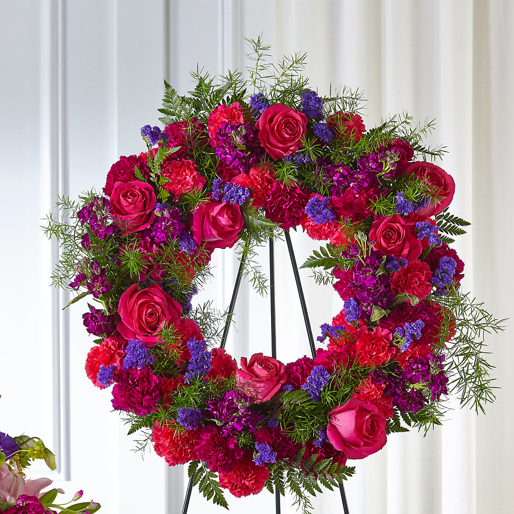 Calming Colors Wreath – SHINKLES' FLOWER SHOP & GREENHOUSE, Temperance MI