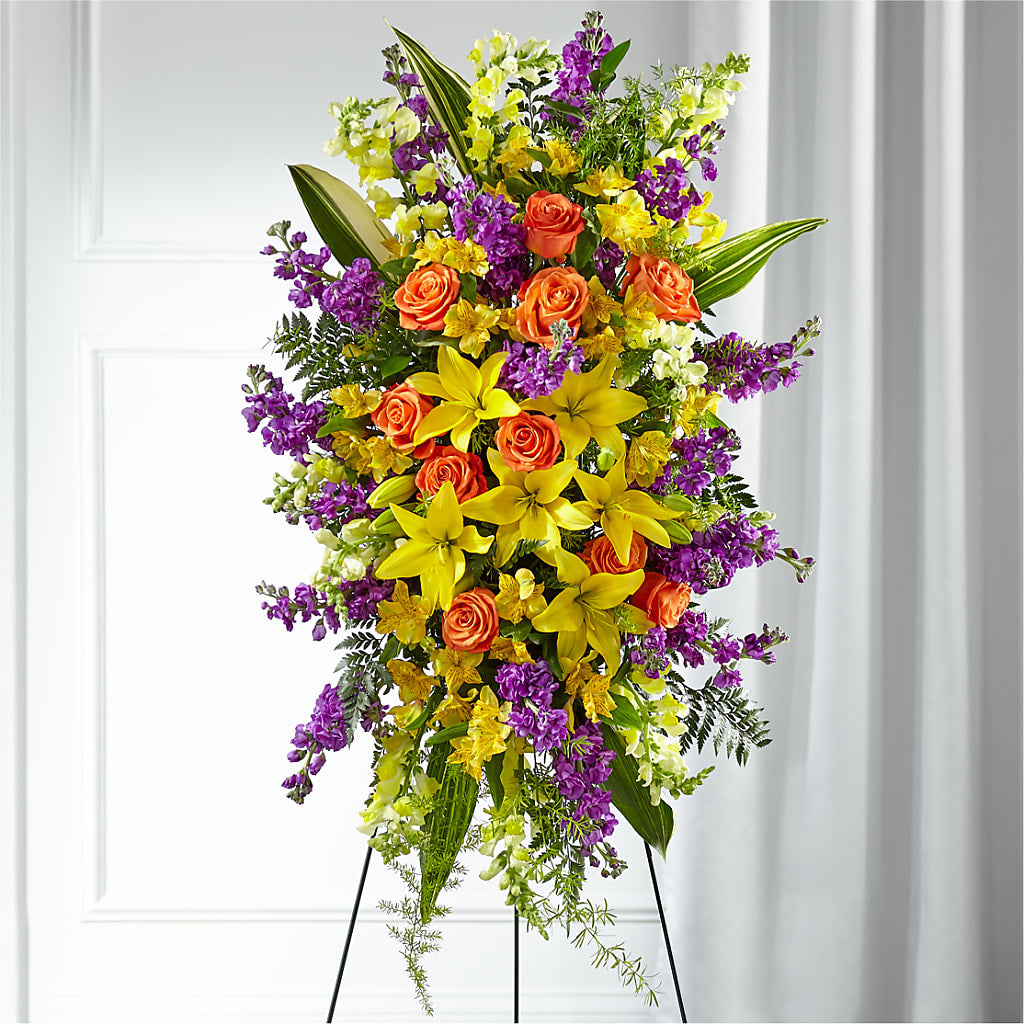Thoughtful Prayers Standing Spray – SHINKLES' FLOWER SHOP & GREENHOUSE, Temperance MI