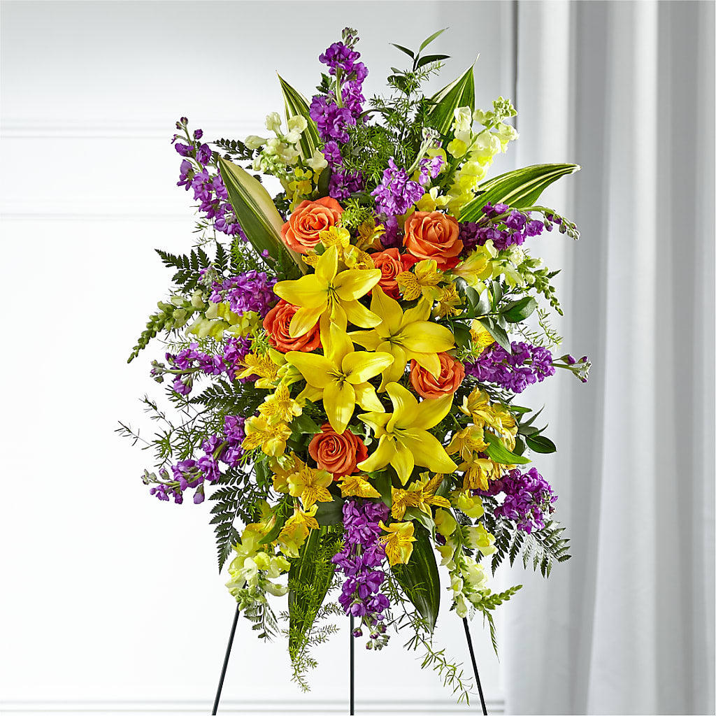 Thoughtful Prayers Standing Spray – SHINKLES' FLOWER SHOP & GREENHOUSE, Temperance MI