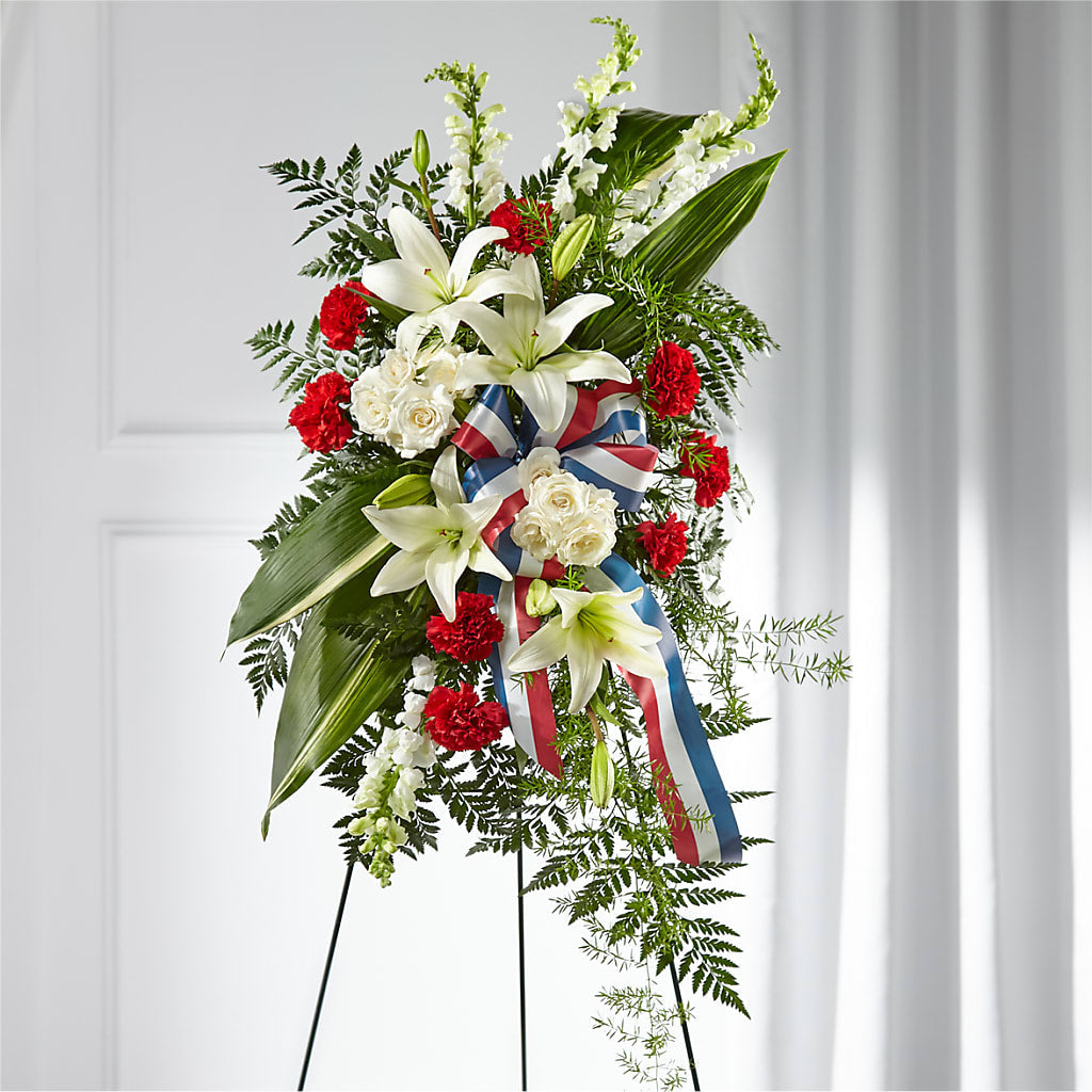 Stars of Life Standing Spray – SHINKLES' FLOWER SHOP & GREENHOUSE, Temperance MI