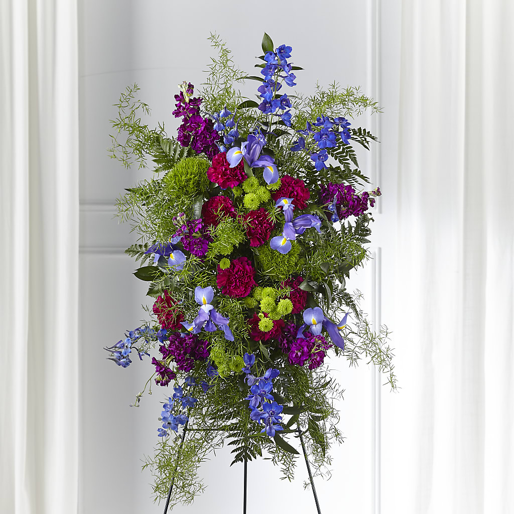 Heavenly Skies Standing Spray – SHINKLES' FLOWER SHOP & GREENHOUSE, Temperance MI