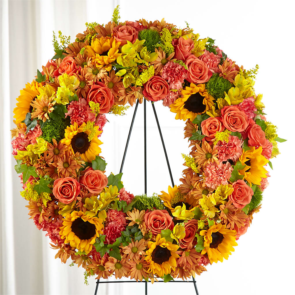 Autumnal Memories Wreath (Standard) – SHINKLES' FLOWER SHOP & GREENHOUSE, Temperance MI