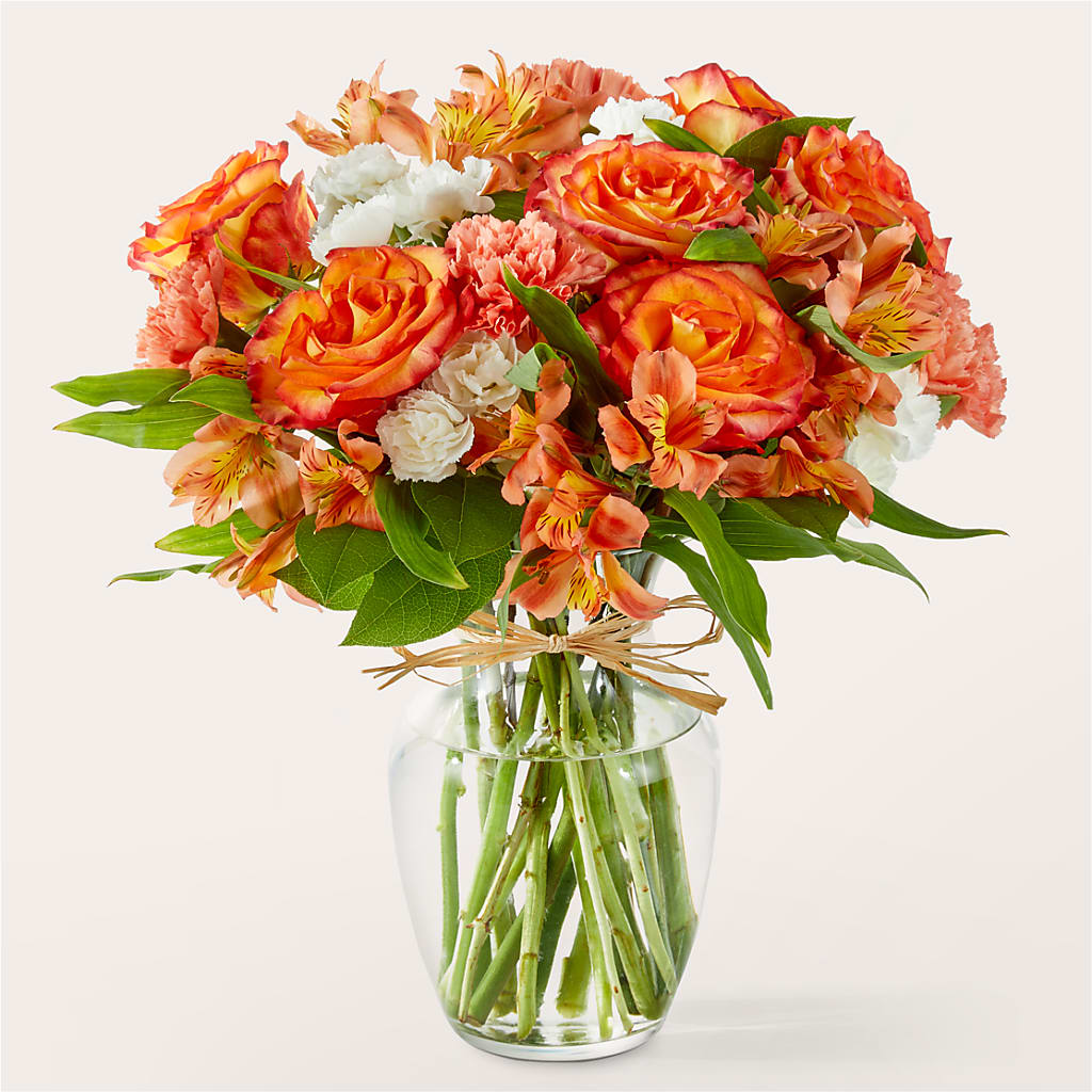 Apricot Glow Bouquet – SHINKLES' FLOWER SHOP & GREENHOUSE, Temperance MI