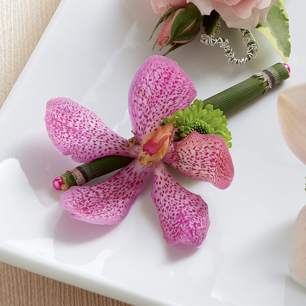 Pink Mokara Boutonniere – SHINKLES' FLOWER SHOP & GREENHOUSE, Temperance MI