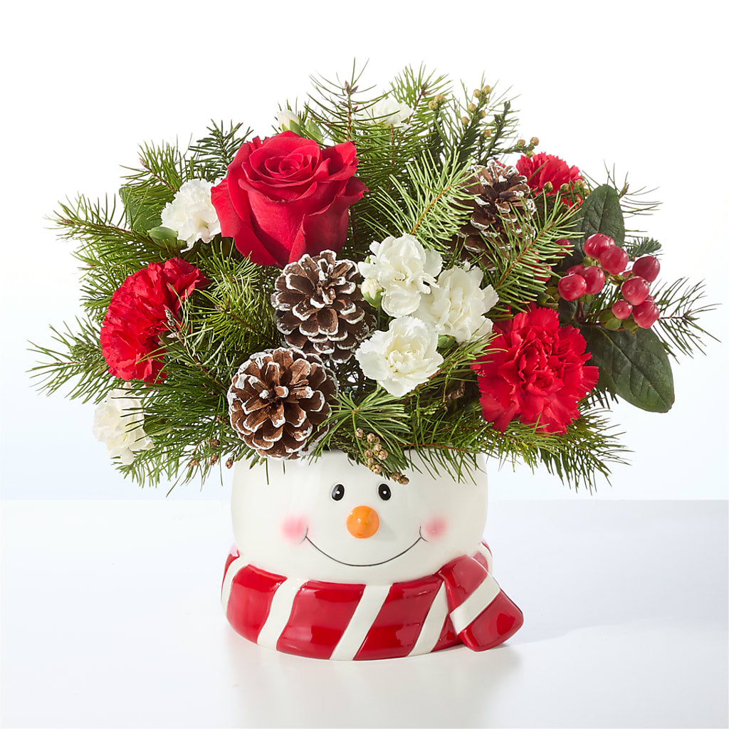 Jolly Snowman Bouquet – SHINKLES' FLOWER SHOP & GREENHOUSE, Temperance MI