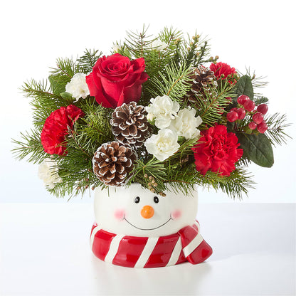 Jolly Snowman Bouquet – SHINKLES' FLOWER SHOP & GREENHOUSE, Temperance MI