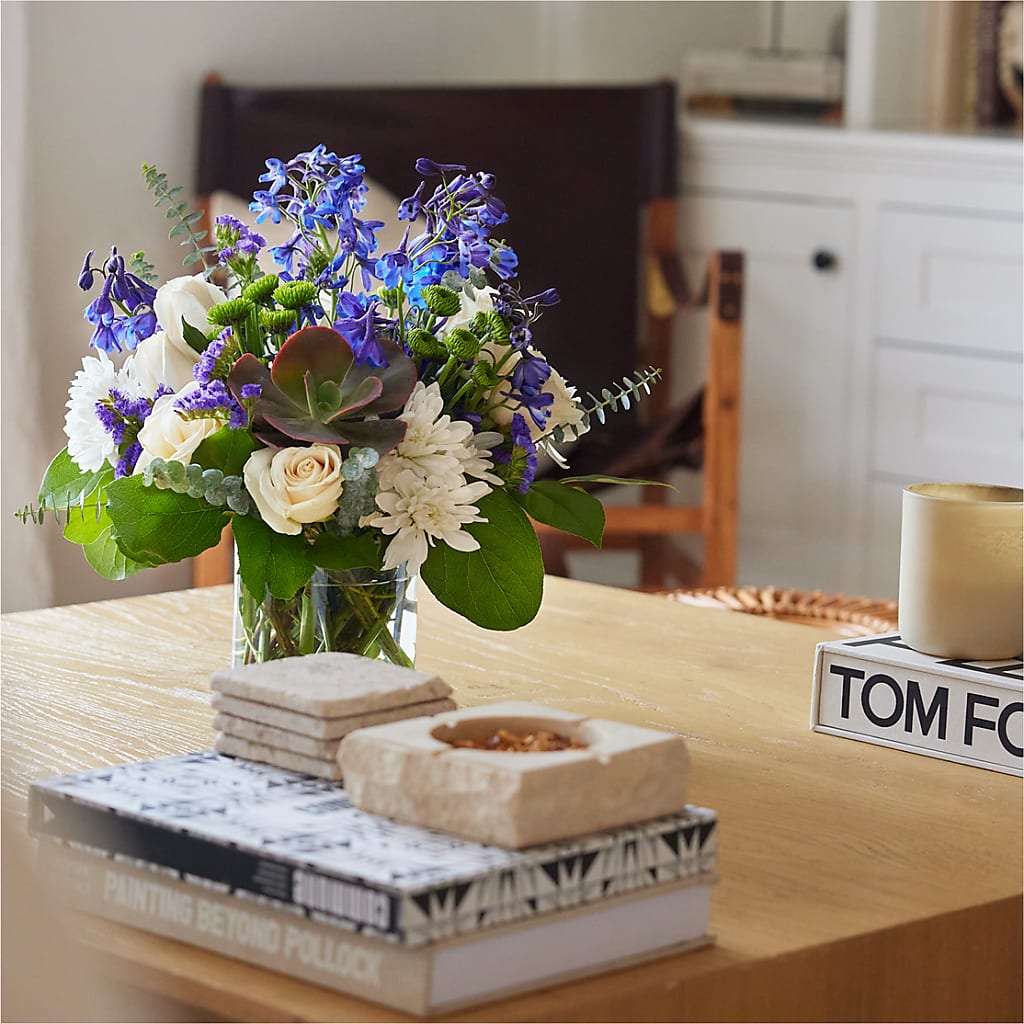 Cerulean Waves Bouquet – SHINKLES' FLOWER SHOP & GREENHOUSE, Temperance MI