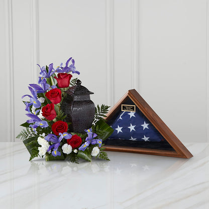 Patriotic Tribute Arrangement – SHINKLES' FLOWER SHOP & GREENHOUSE, Temperance MI