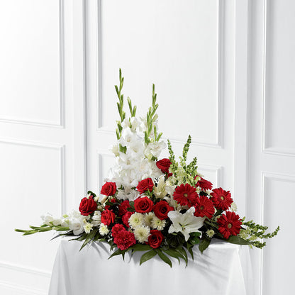 Crimson & White Arrangement – SHINKLES' FLOWER SHOP & GREENHOUSE, Temperance MI