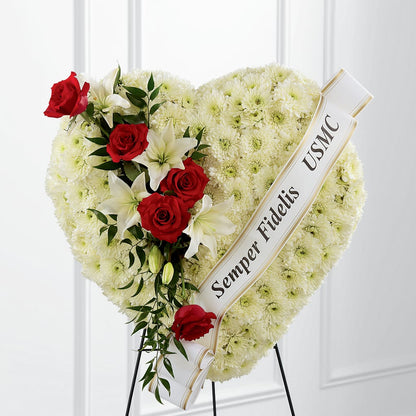 Heartfelt Hero Standing Heart – SHINKLES' FLOWER SHOP & GREENHOUSE, Temperance MI