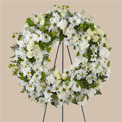 Faithful Wishes Wreath – SHINKLES' FLOWER SHOP & GREENHOUSE, Temperance MI