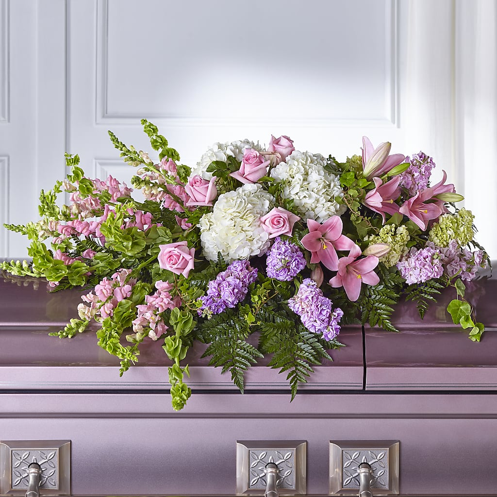Life's Gratitude Casket Spray – SHINKLES' FLOWER SHOP & GREENHOUSE, Temperance MI