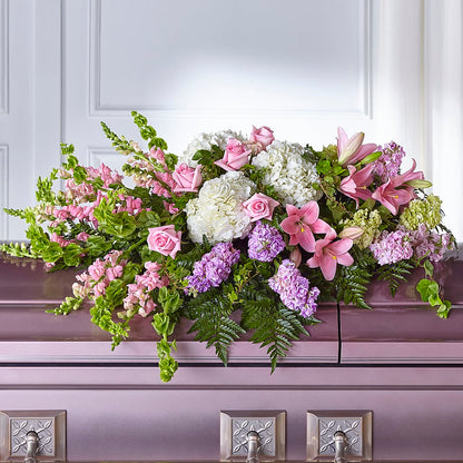 Life's Gratitude Casket Spray – SHINKLES' FLOWER SHOP & GREENHOUSE, Temperance MI