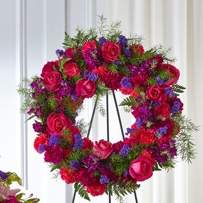 Calming Colors Wreath – SHINKLES' FLOWER SHOP & GREENHOUSE, Temperance MI