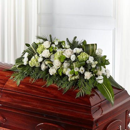 Hopeful Gesture Casket Spray – SHINKLES' FLOWER SHOP & GREENHOUSE, Temperance MI