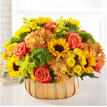 Harvest Sunflower Basket – SHINKLES' FLOWER SHOP & GREENHOUSE, Temperance MI