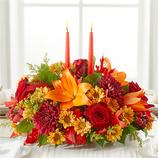 Autumn's Embrace Centerpiece – SHINKLES' FLOWER SHOP & GREENHOUSE, Temperance MI