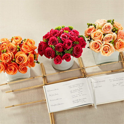 Dawn Rose Centerpiece – SHINKLES' FLOWER SHOP & GREENHOUSE, Temperance MI