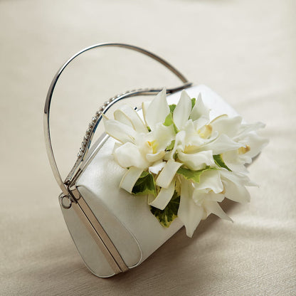 White Purse Decor – SHINKLES' FLOWER SHOP & GREENHOUSE, Temperance MI